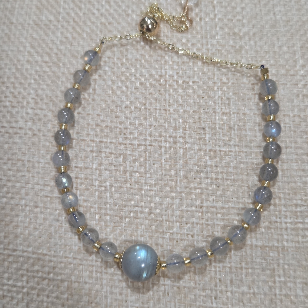 Elegant Sandstone Beaded Bracelet